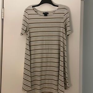 Striped shirt sleeved dress